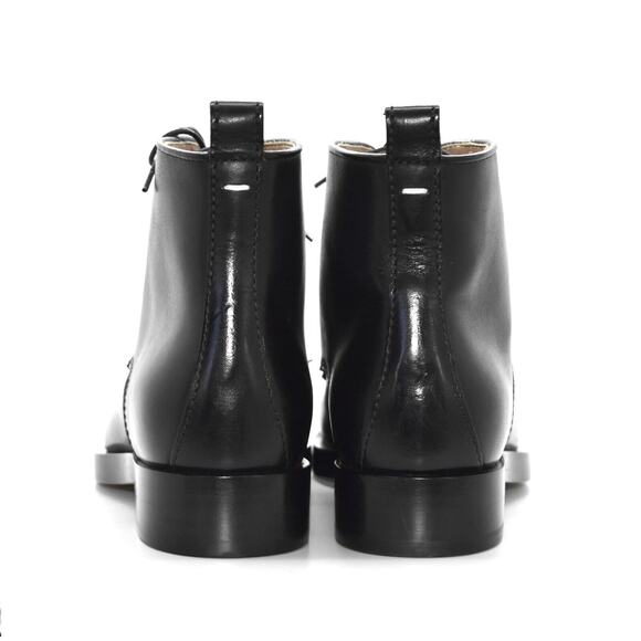 F0 NIB MAISON MARGIELA 22 Black Leather Lace-Up Ankle Boot Shoes Size 38.5 $1050 - Picture 7 of 10